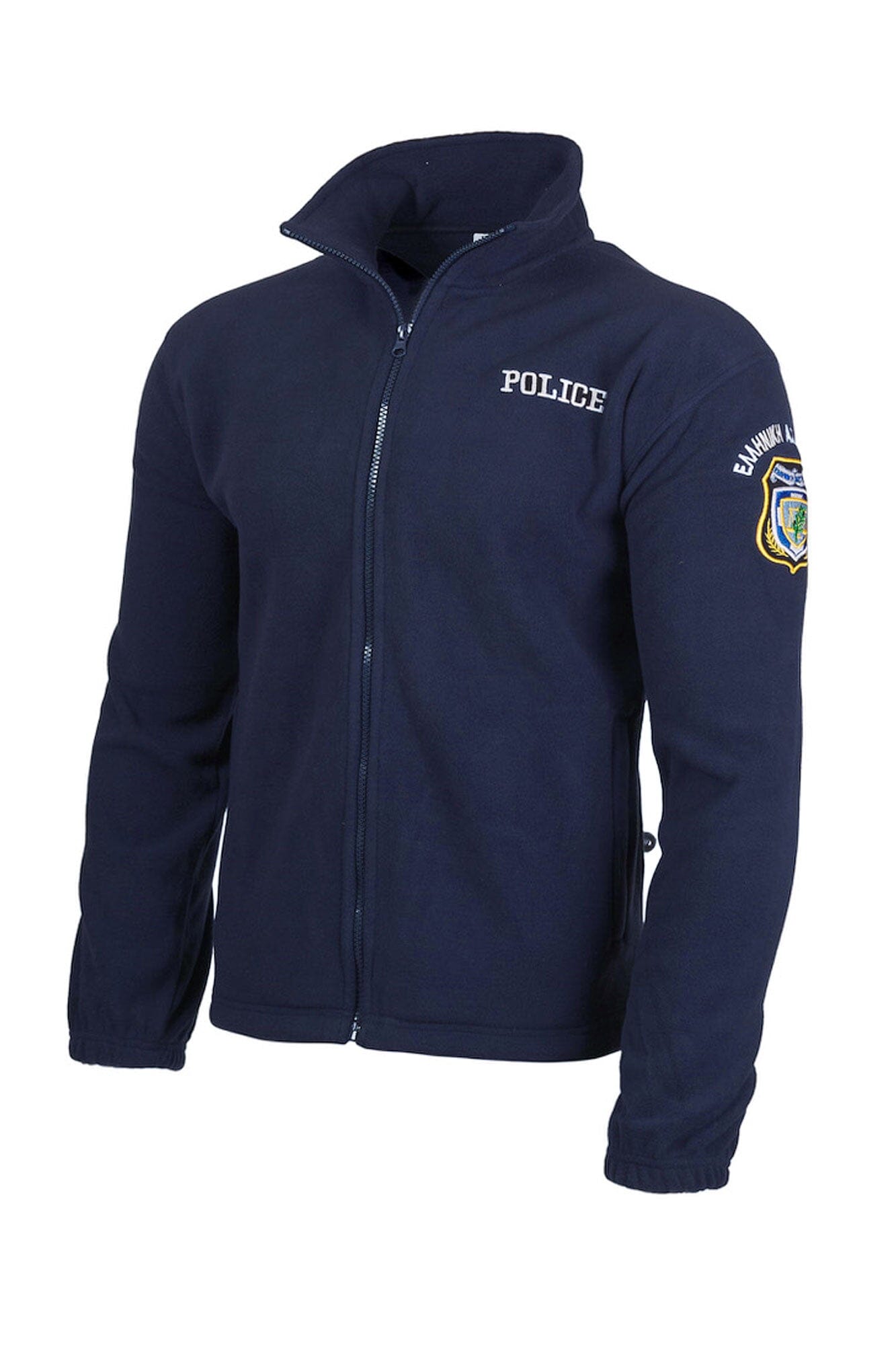 WL Men's Police Embroidered Polar Fleece Minor Fault Zipper Jacket Minor Fault Image 