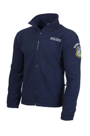 WL Men's Police Embroidered Polar Fleece Minor Fault Zipper Jacket Minor Fault Image 