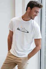 Polo Republica Men's Mountains Are Calling Printed Crew Neck Tee Shirt