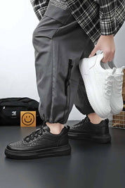 Men's Textured Lace Up Sneakers