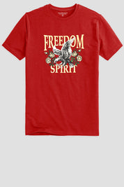 Polo Republica Men's Freedom Printed Crew Neck Tee Shirt