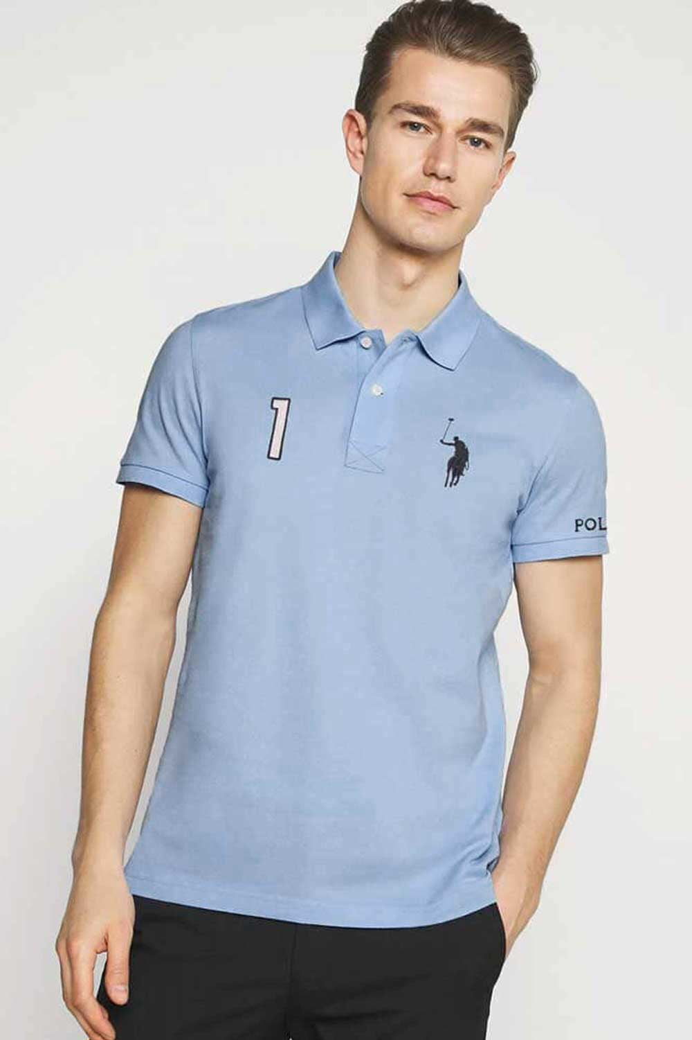 Polo Republica Men's Signature Pony & 1 Embroidered Short Sleeve Polo Shirt