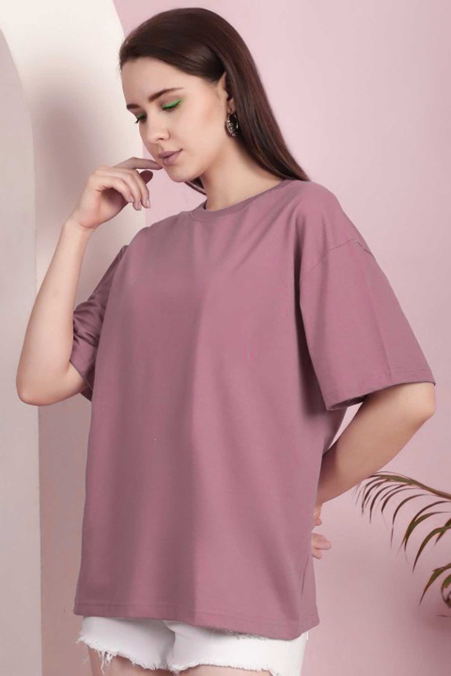 Women's Oversized Crew Neck Minor Fault Tee Shirt