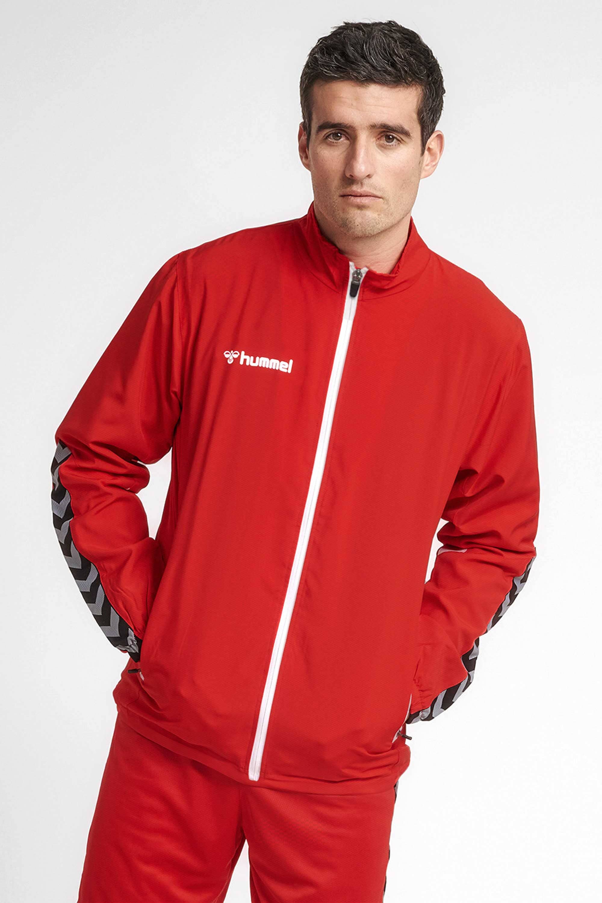 Hummel Men's Arrow Panel Activewear Zipper Jacket Men's Jacket HAS Apparel 
