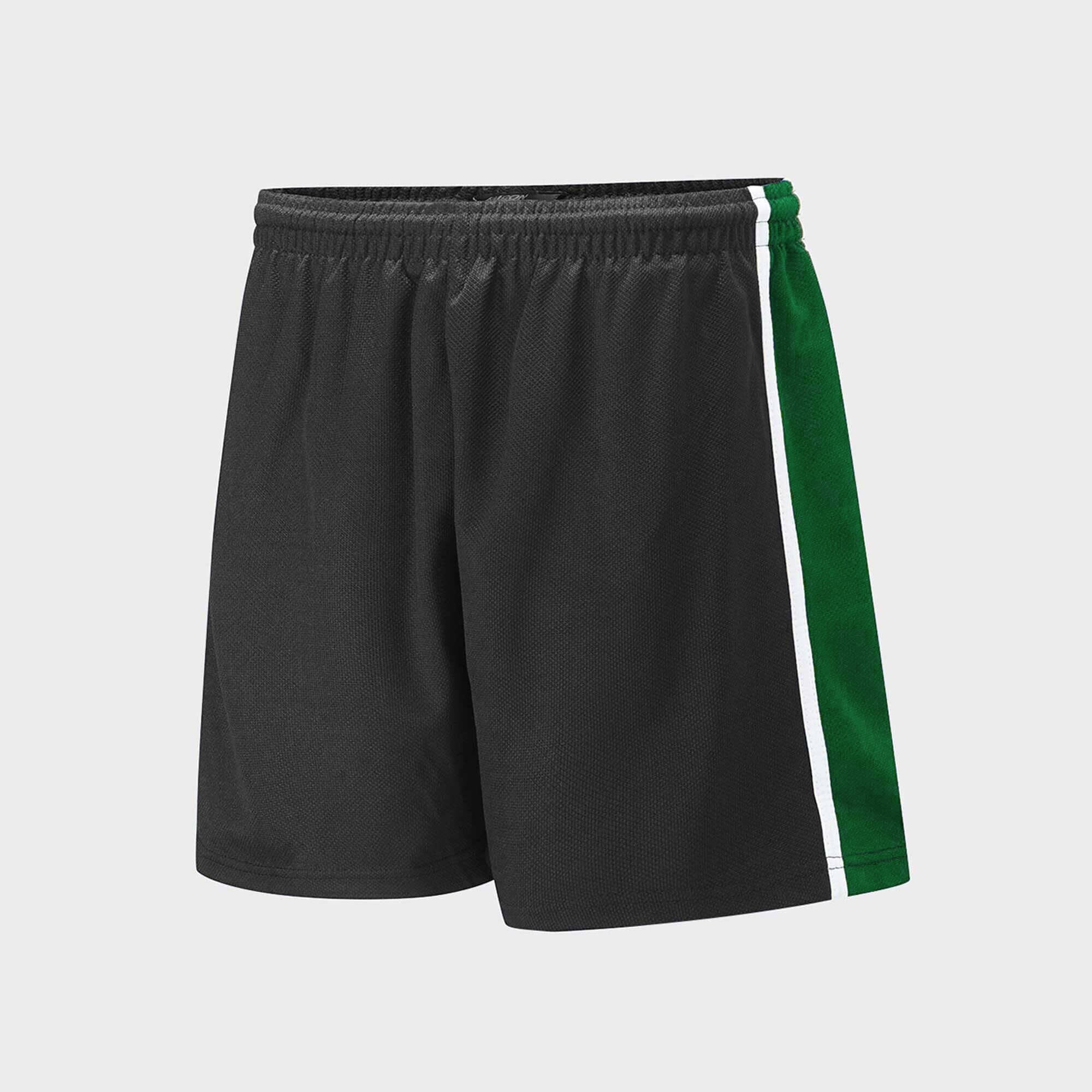 Falcon Men's Contrast panel Minor Fault Shorts Minor Fault HAS Apparel Black & Bottle Green XS 