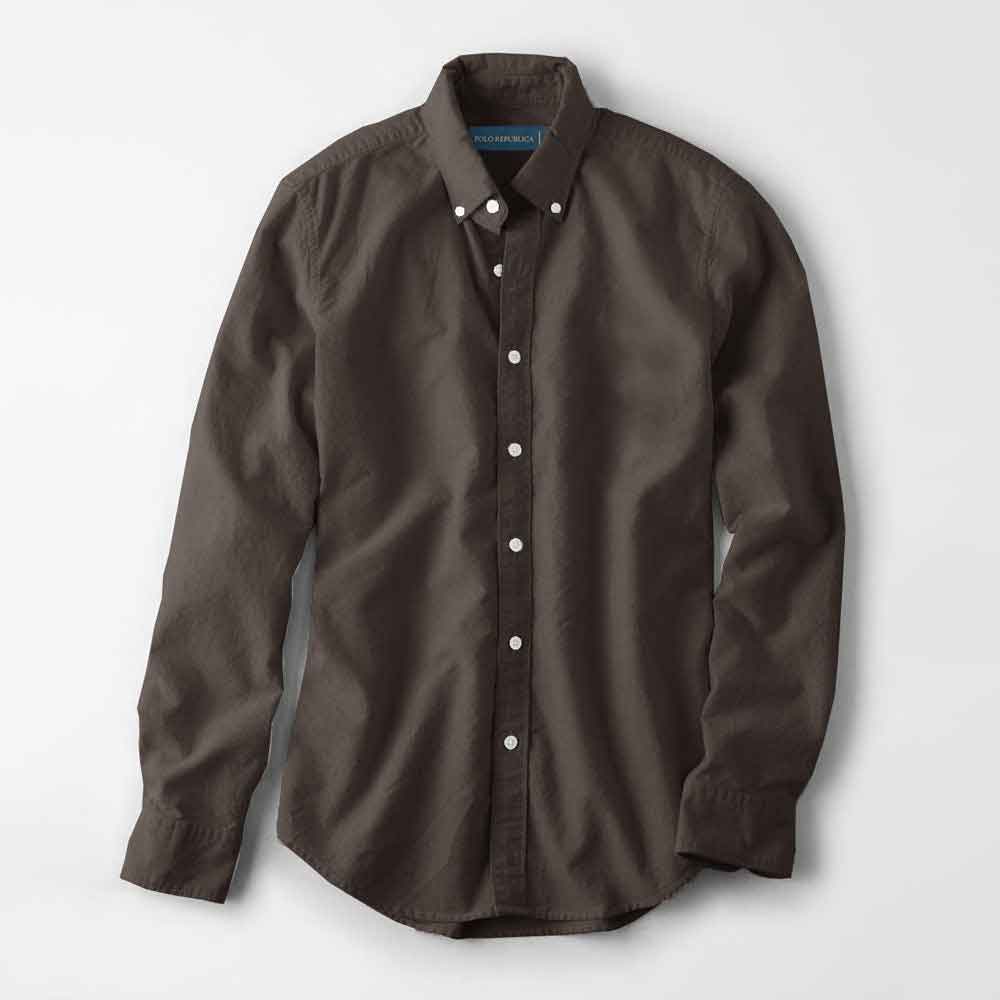 Polo Republica Men's Brandeta Minor Fault Casual Shirt Minor Fault Polo Republica Brown S 