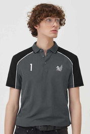 Polo Republica Men's Pegasus & 1 Embroidered Contrast Panels Polo Shirt