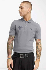 Polo Republica Men's Deer & PR Mallets Embroidered Short Sleeve Polo Shirt