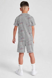 Kid's Rainbow Twin Set - Tee With Shorts