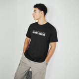 Men's Quik Silver Printed Crew Neck Tee Shirt
