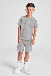 Kid's Rainbow Twin Set - Tee With Shorts