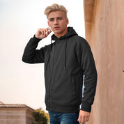 Polo Republica Men's Raglan Fleece Minor Fault Zipper Hoodie Men's Zipper Hoodie Polo Republica Black S 