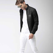 Burnt Soul Men's Logo Embroidered Minor Fault Puffer Jacket Men's Jacket IBT Black S 