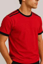 Polo Republica Men's Contrast Striped Tee Shirt