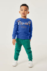 Kid's Floral Printed Happy Little One Fleece Sweat Shirt