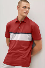 Max 21 Men's Contrast Design Short Sleeve Polo Shirt