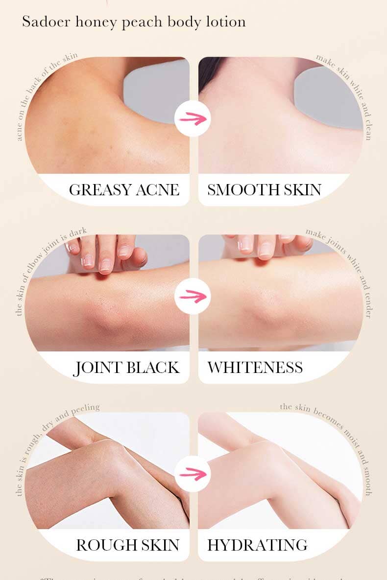 Sadoer Honey Peach Ice Cream Texture Body Lotion - 180g