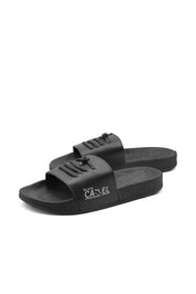 Black Camel Men's Lace-Up Design Slide Slippers Men's Shoes Hamza Traders (Sale Basis) 