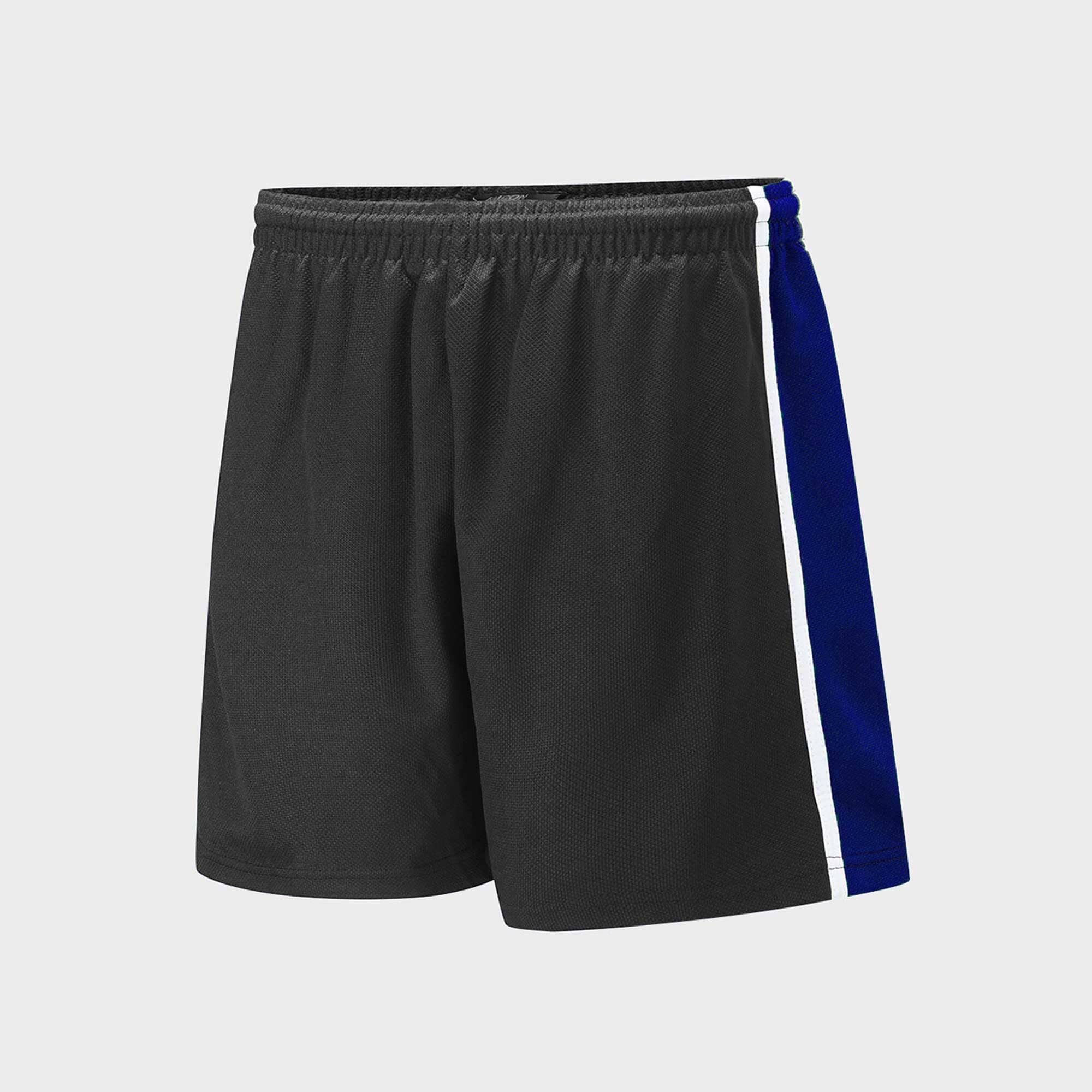 Falcon Men's Contrast panel Minor Fault Shorts Minor Fault HAS Apparel Black & Blue 2XS 