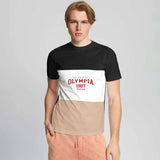 Polo Republica Men's Olympia Printed Contrast Panel Tee Shirt