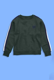London Boy's Logo Embroidered Crew Neck Fleece Sweatshirt