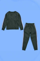 London Boy's Logo Embroidered Crew Neck Fleece Track Suit