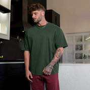 Polo Republica Men's Loose Fit Crew Neck Tee Shirt Men's Tee Shirt Polo Republica Bottle Green S 