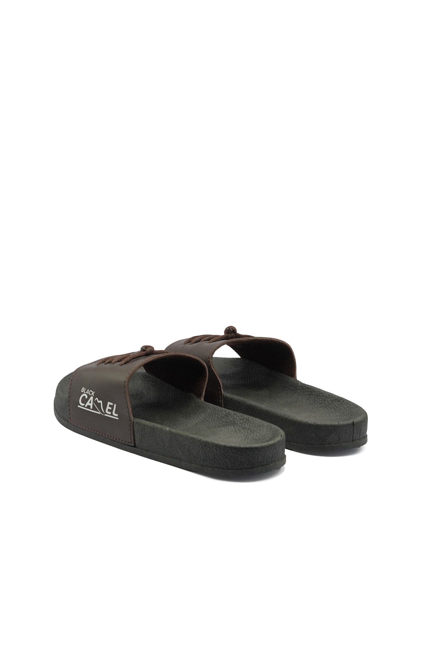 Black Camel Men's Lace-Up Design Slide Slippers Men's Shoes Hamza Traders (Sale Basis) 