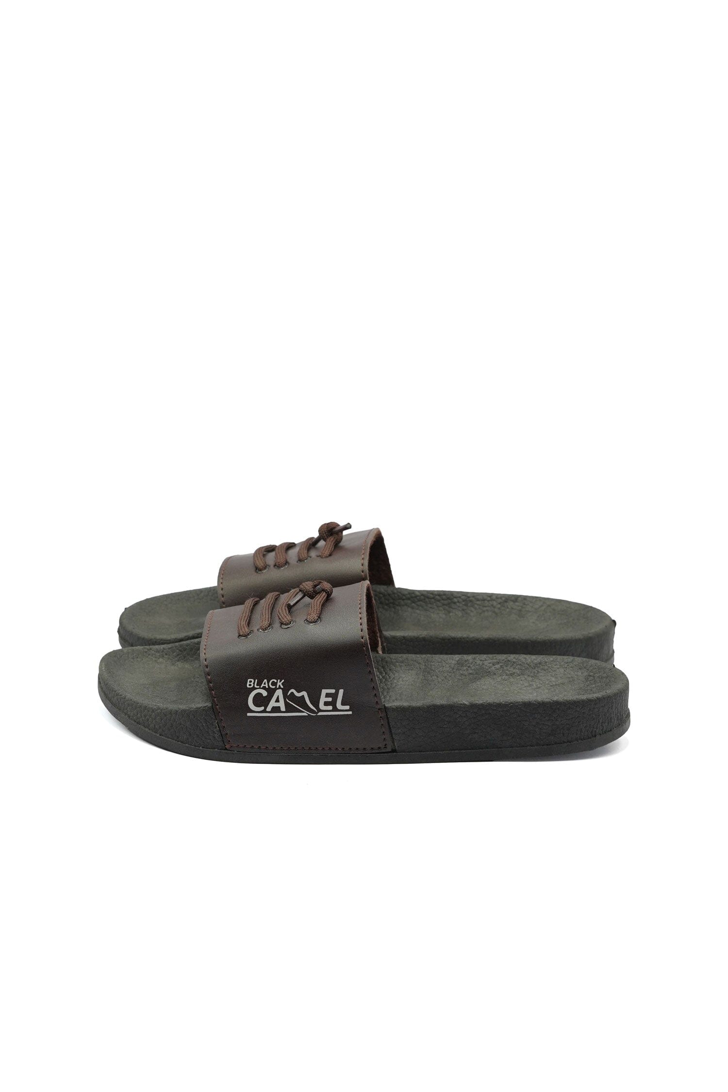 Black Camel Men's Lace-Up Design Slide Slippers Men's Shoes Hamza Traders (Sale Basis) 
