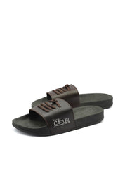 Black Camel Men's Lace-Up Design Slide Slippers Men's Shoes Hamza Traders (Sale Basis) 