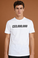 Men's CEO Millionaire Printed Crew Neck Tee Shirt