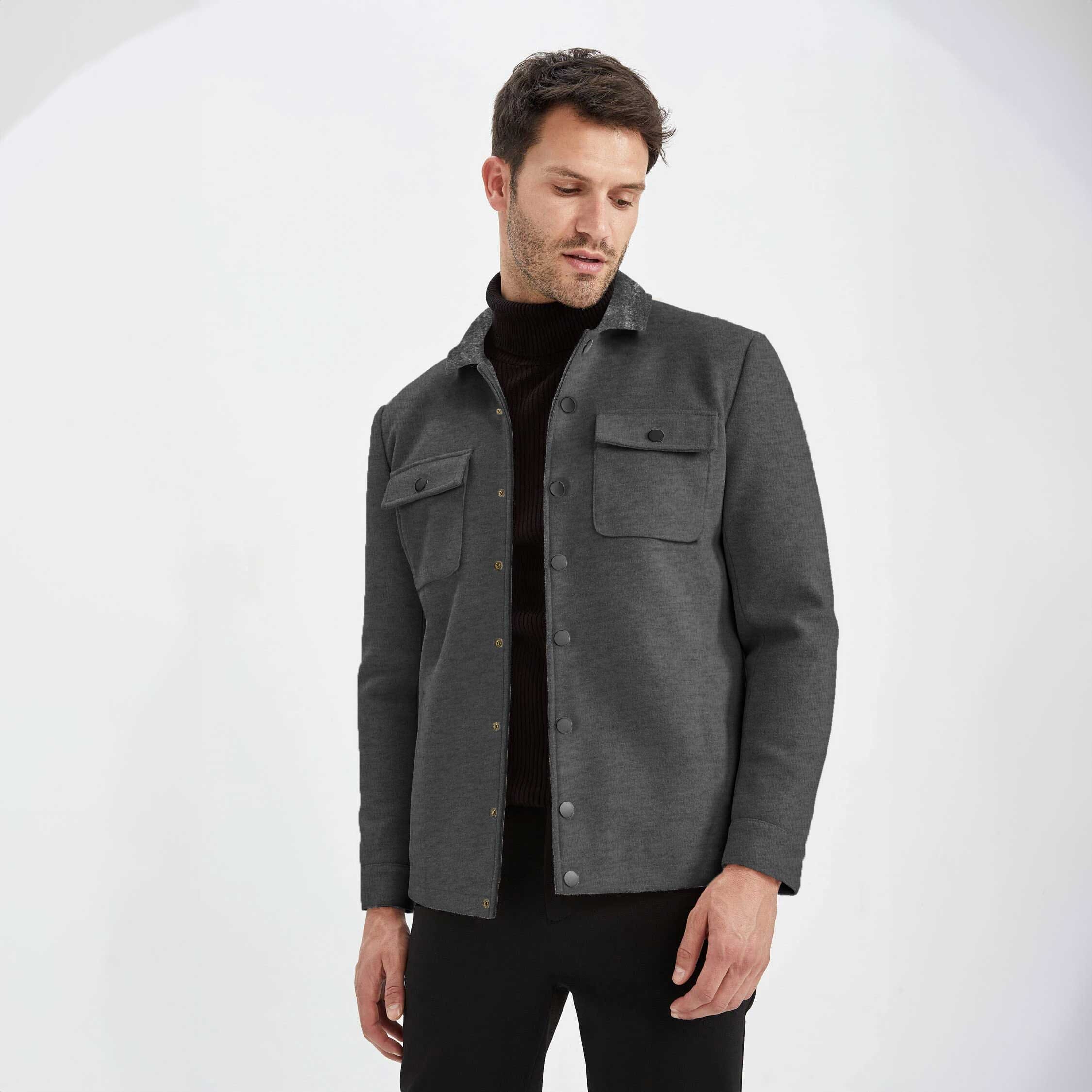 Polo Republica Men's Inner Fur Minor Fault Jacket Men's Jacket Polo Republica Charcoal S 
