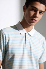 Eternity Premium Men's Contrast Collar Striped Polo Shirt
