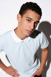 Eternity Premium Men's Contrast Collar Striped Polo Shirt