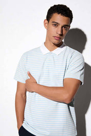 Eternity Premium Men's Contrast Collar Striped Polo Shirt