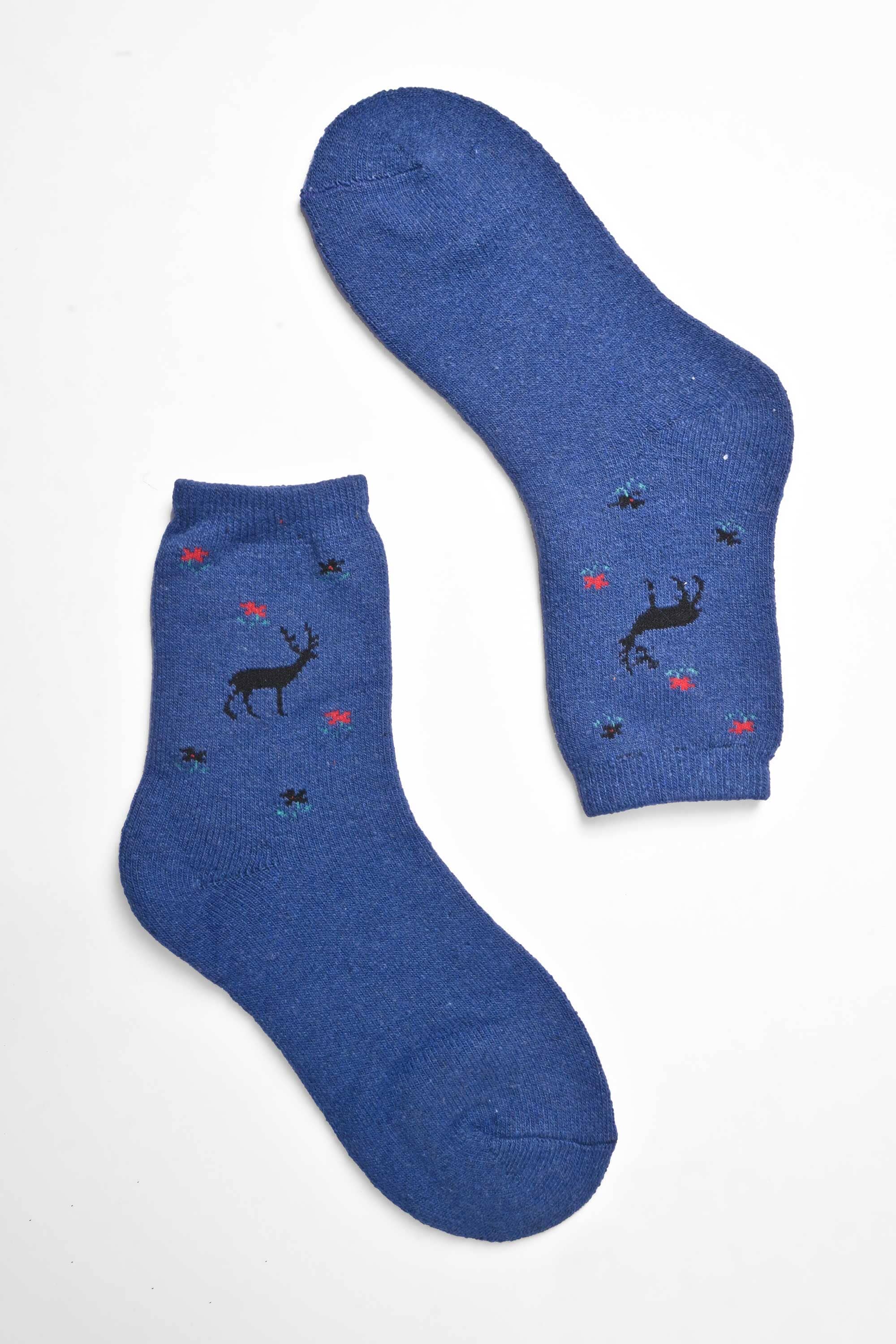Tazoo Men's Deer Printed Crew Socks Socks SRL 