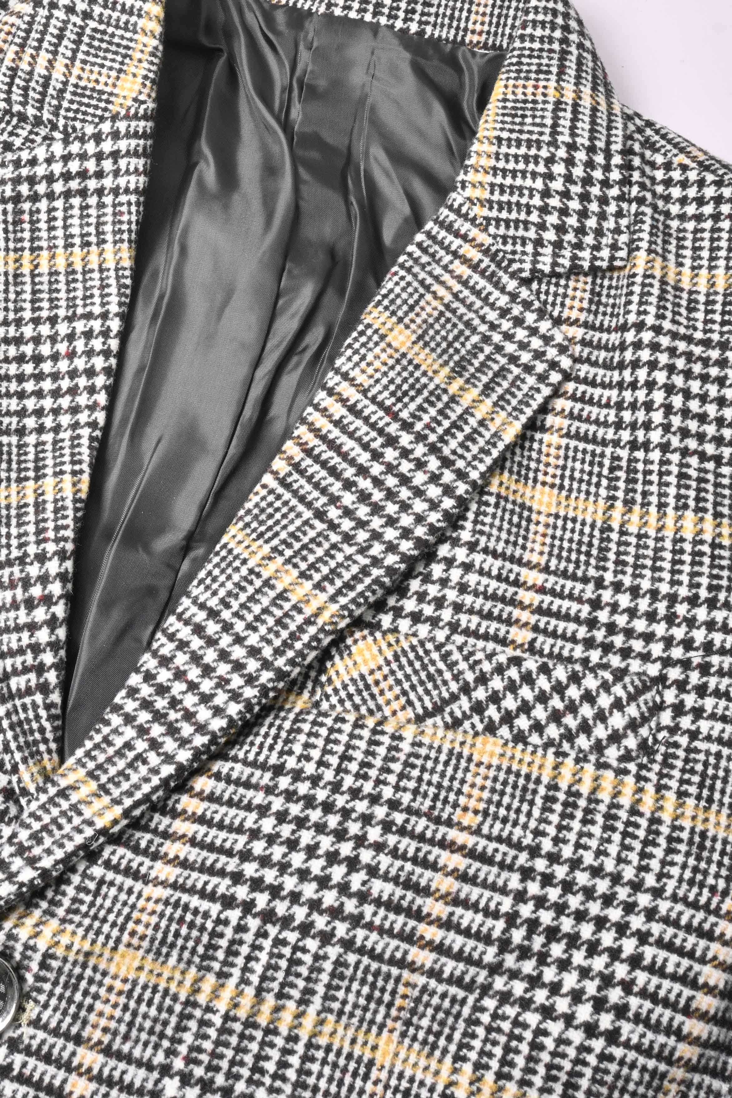 Fashion Men's Gingham Style Winter Blazer Men's Coat First Choice 