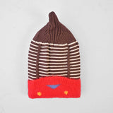 Kid's Contrast Lining Winter Knitted Beanie Cap