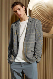 Fashion Men's Gingham Style Winter Blazer Men's Coat First Choice 