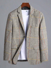 Fashion Men's Gingham Style Winter Blazer Men's Coat First Choice 