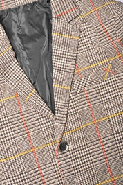 Fashion Men's Gingham Style Winter Blazer Men's Coat First Choice 