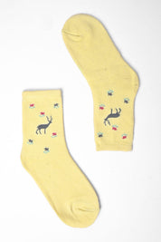Tazoo Men's Deer Printed Crew Socks Socks SRL 