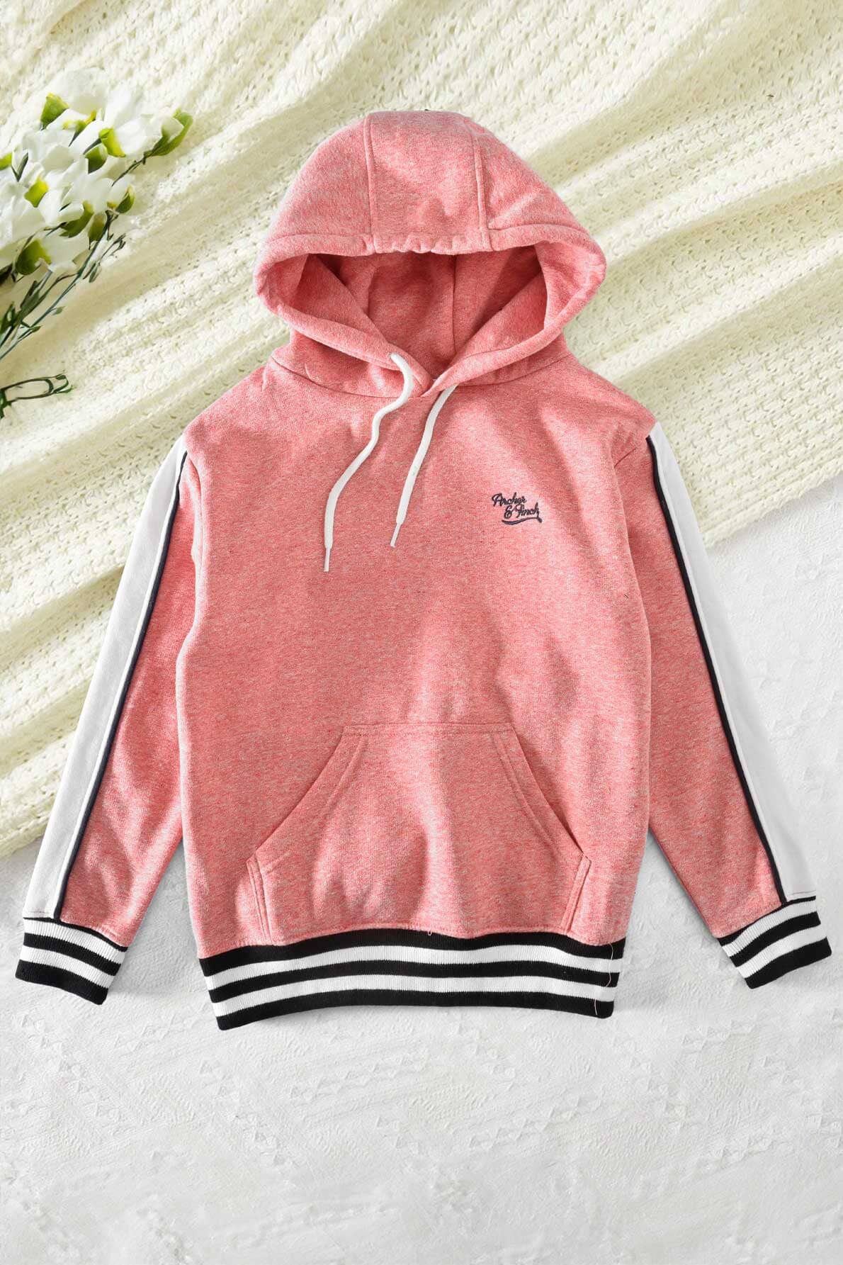 Archer & Finch Boy's Logo Embroidered Fleece Pullover Hoodie Boy's Pullover Hoodie LFS 