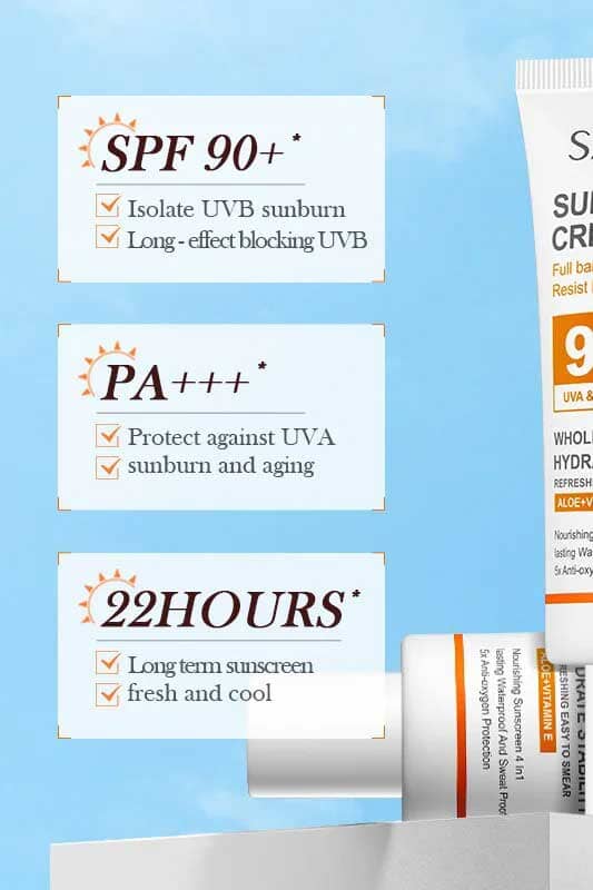 Sadoer 90+SPF Sunscreen Cream - 50g