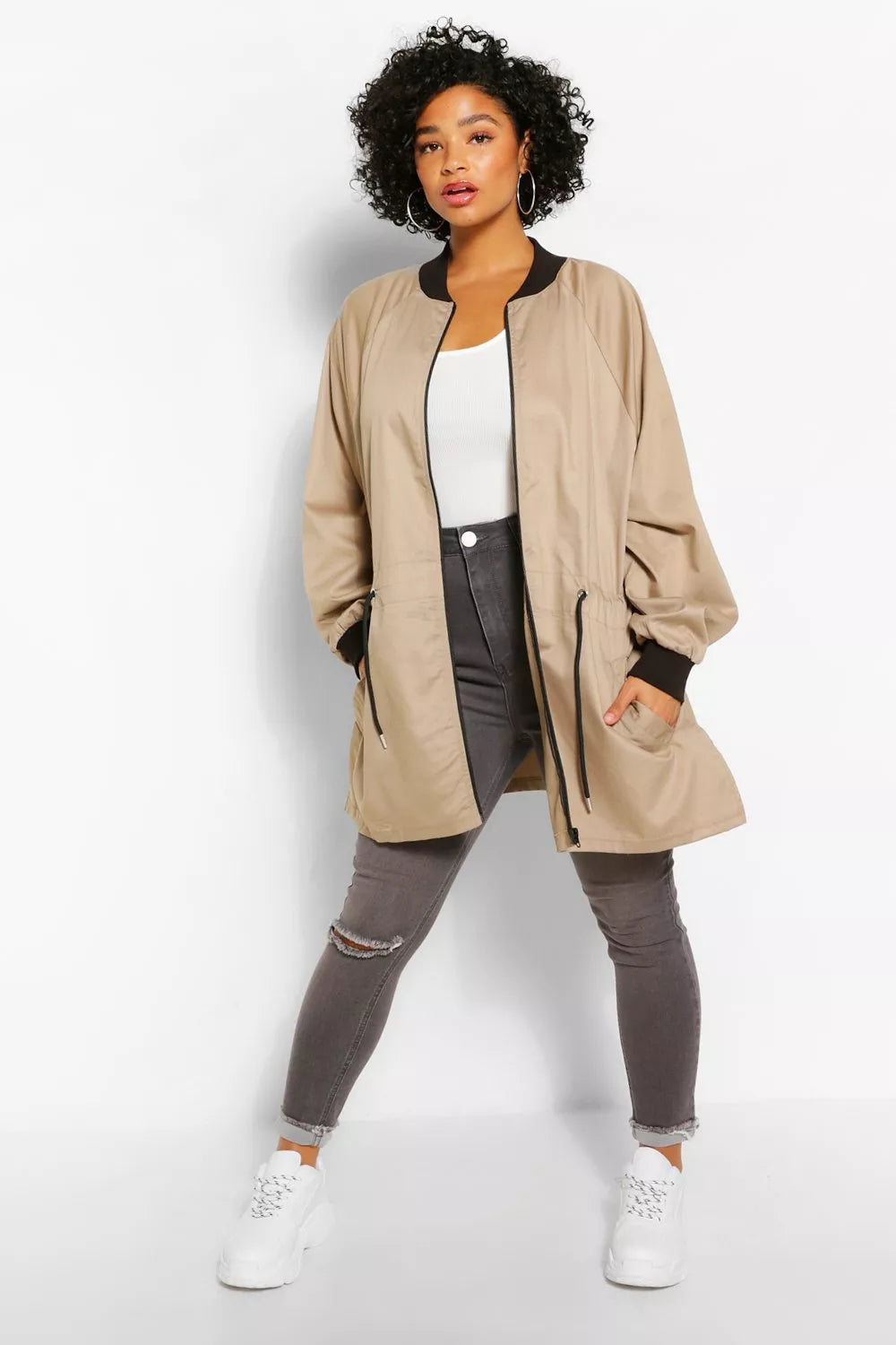 BM Women's Longline Bomber Jacket Women's Jacket First Choice 
