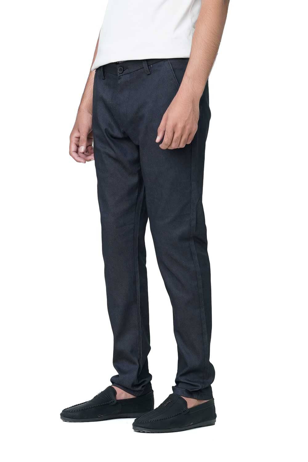 Black & Blank Men's Slim Fit Cotton Pants