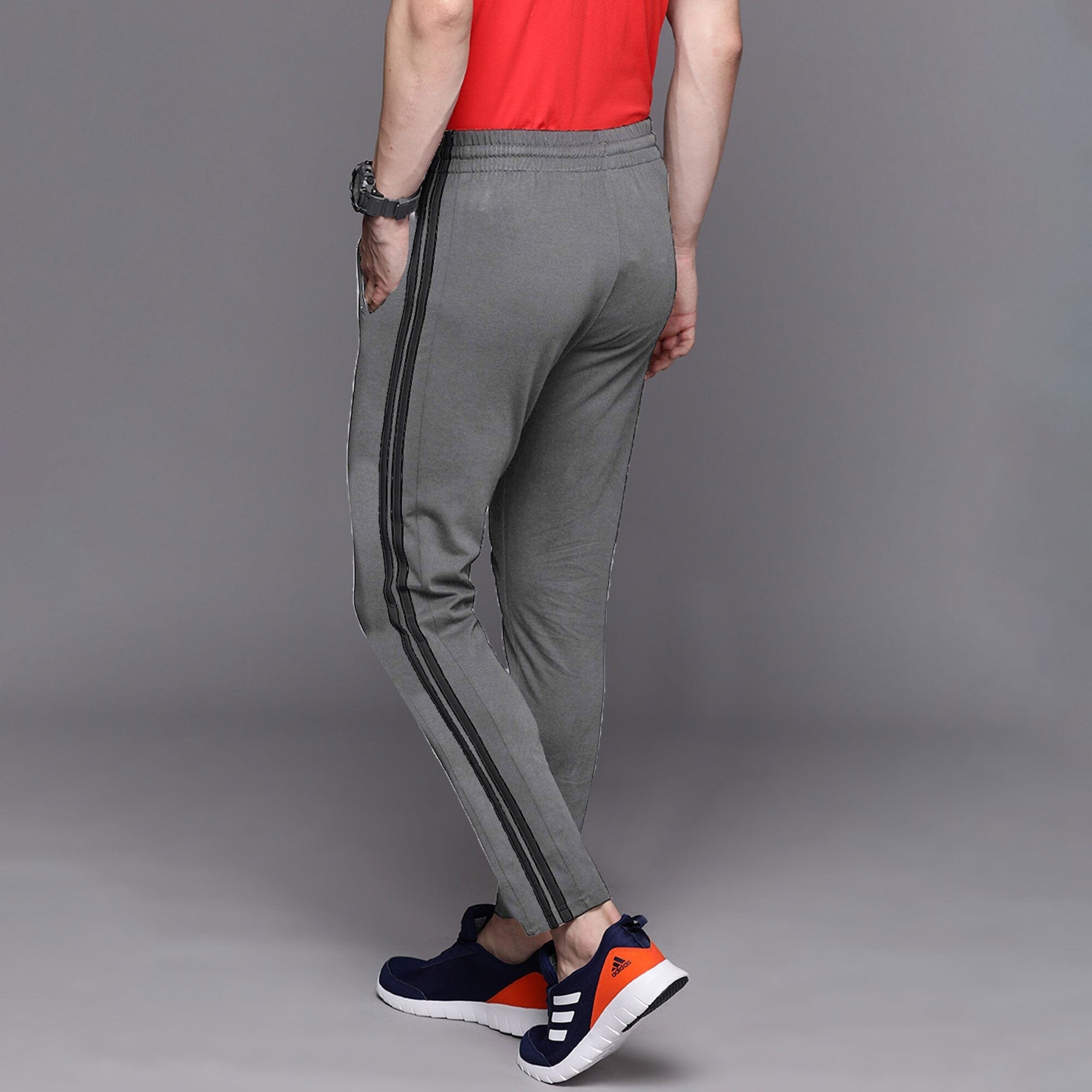 Poler Chitose Men's Super Soft Striped Minor Fault Trousers Men's Trousers IBT Grey & Black S 