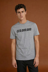 Men's CEO Millionaire Printed Crew Neck Tee Shirt