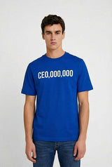 Men's CEO Millionaire Printed Crew Neck Tee Shirt