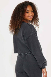 NK Girl's Crop Top Fleece Sweatshirt